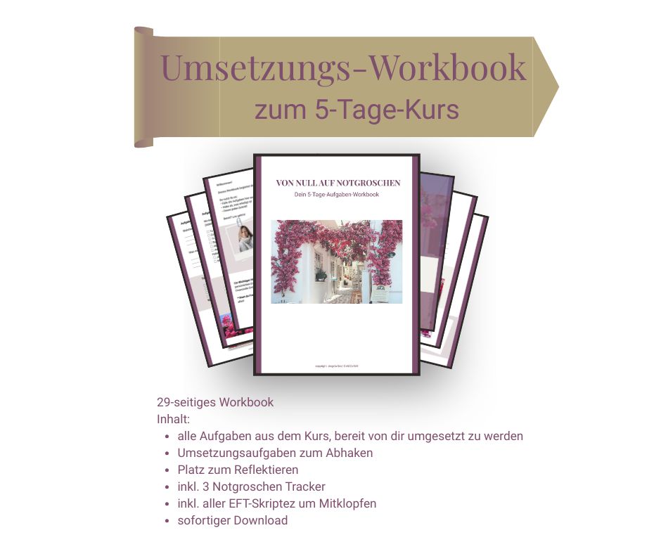 Notgroschen Workbook &ndash; 5-Tage-Aufgaben zum Ausdrucken