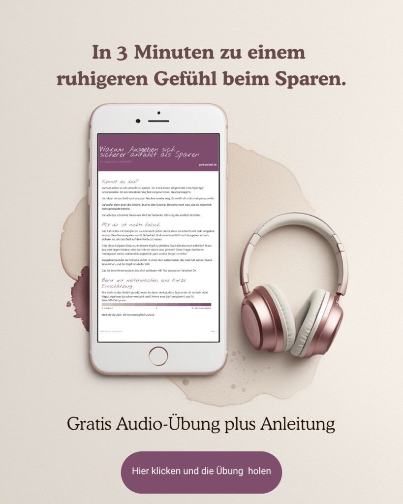 Freebie-Vorschau: Uebung Warum Ausgeben sich sicherer anfuehlt als Sparen